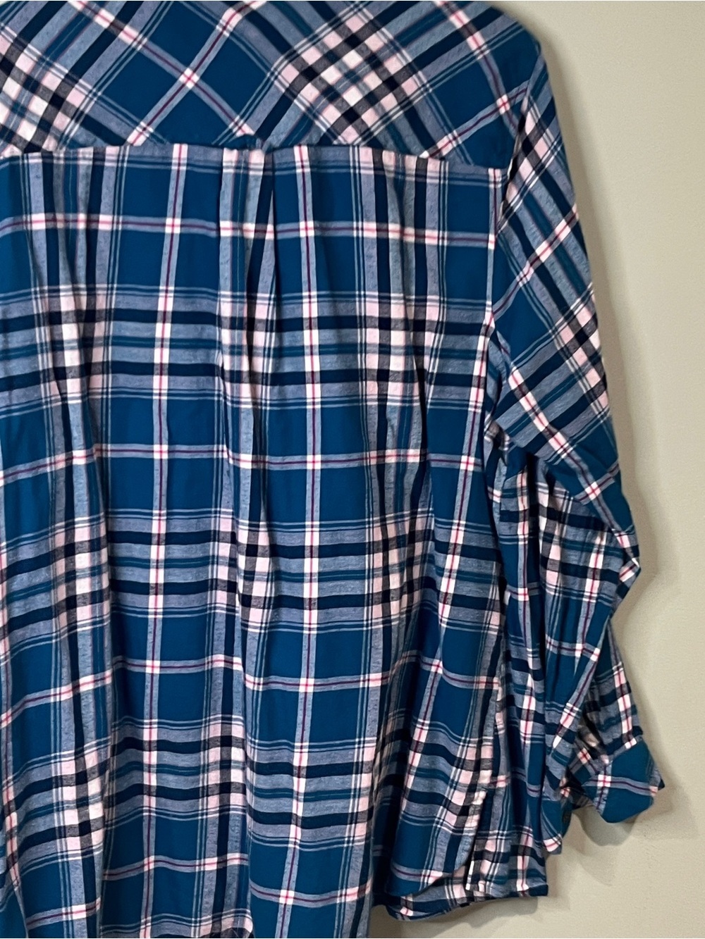Sonoma Blue and White Plaid Button-Down Shirt - Picture 8 of 10